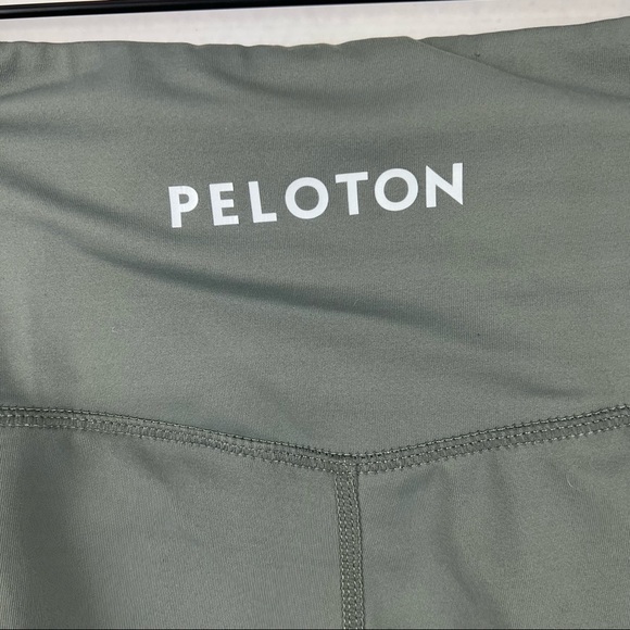 ALLFENIX Peloton Branded Olive Green Side Stripe Workout Leggings, Size Medium - Picture 3 of 7